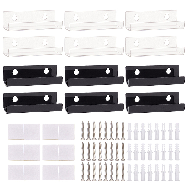 

PandaHall 12 Sets 2 Colors Acrylic Vinyl Record Wall Holder, witth Screws, Mixed Color, 100x34.5x29mm, Hole: 9x12mm, 6 sets/color Acrylic..., Multicolor
