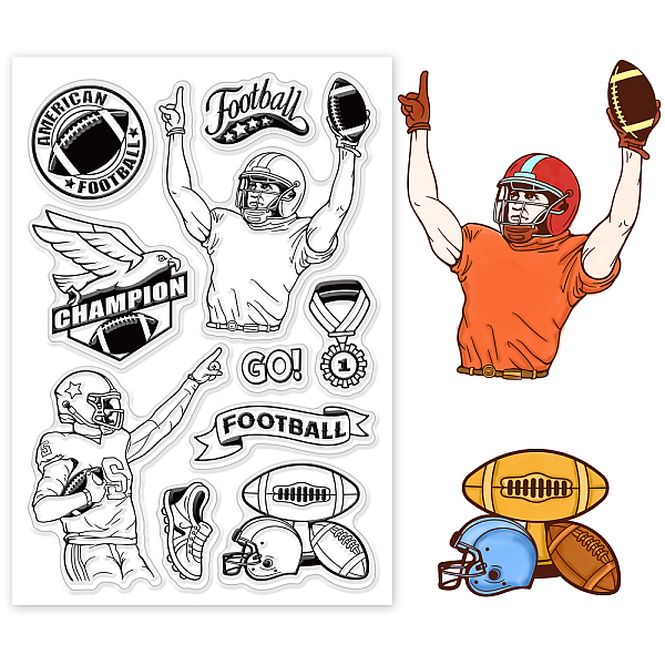 

PandaHall PH Sport Clear Stamps, PVC Plastic Stamps Fashion Sport Football Theme Stamp for DIY Scrapbooking, Photo Album Decorative, Cards...