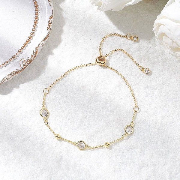 Brass Cable Chains Slider Bracelets