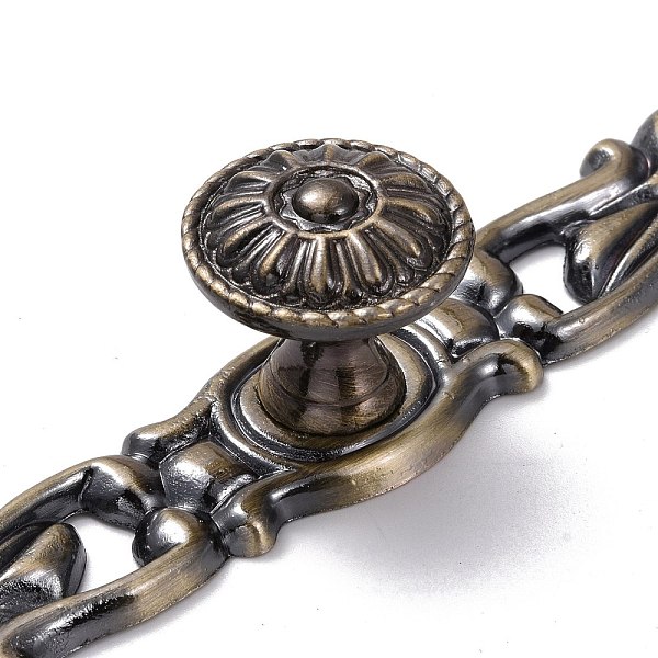 

PandaHall Vintage Victorian Floral Pattern Alloy Cabinet Door Knobs, Kitchen Drawer Pulls Cabinet Handles, with Iron Screws, Antique Bronze...