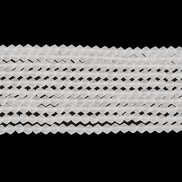 

PandaHall Imitate Austrian Crystal Frosted Glass Beads Strands, Grade AA, Faceted Bicone, Clear, 4.5x3.5~4mm, Hole: 1mm, about...