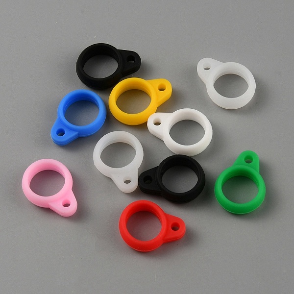 

PandaHall Silicone Pendant, for Electronic Stylus & Lighter Making, Flat Round, 19x14x5.5mm, Hole: 2.5mm, Inner Diameter: 10mm Silicone Flat..., Multicolor