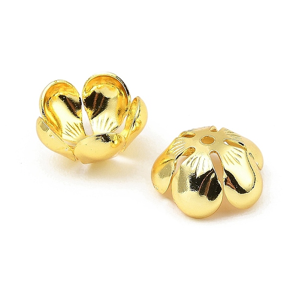 

PandaHall Brass Bead Caps, 5-Petal Flower, Golden, 13x13x6.5mm, Hole: 1.4mm Brass