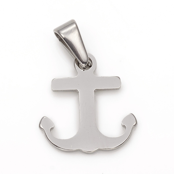 

PandaHall 304 Stainless Steel Pendants, Anchor, Stainless Steel Color, 17.5x16.5x1.5mm, Hole: 3.5x6.5mm 304 Stainless Steel Anchor & Helm
