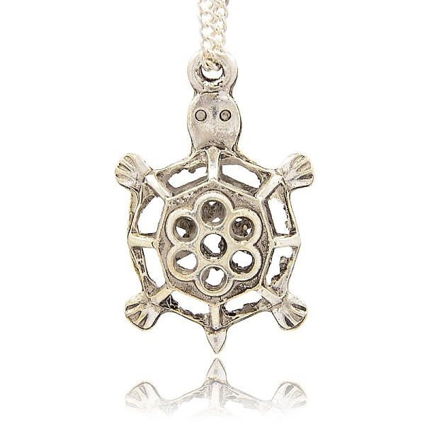 

PandaHall Tibetan Style Alloy Animal Hollow Pendants, Tortoise, Antique Silver, 36x25x12mm, Hole: 3mm Alloy Tortoise