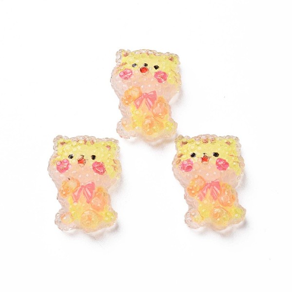 

PandaHall Transparent Epoxy Resin Cabochons, Tiger, Light Khaki, 21x15x7mm Epoxy Resin Tiger