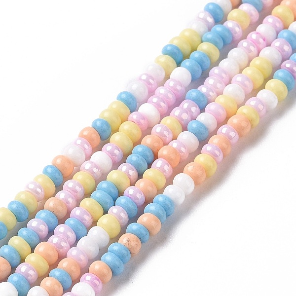 

PandaHall Glass Seed Bead Strands, Round Hole, Round, Light Sky Blue, 2.5~3x1.8~2.5mm, Hole: 1mm, about 191~200pcs/strand, 16.06~16.26 inch...