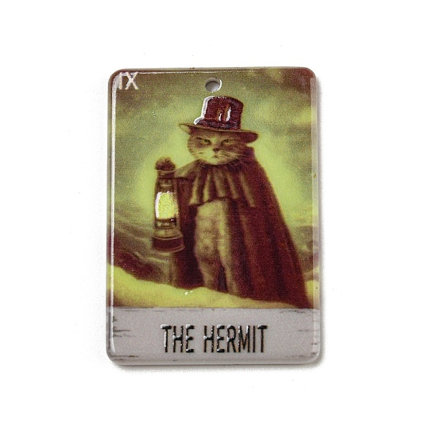 

PandaHall Acrylic Pendants, Rectangle with Tarot, Hat, 38.5x27x2mm, Hole: 1.8mm Acrylic Hat