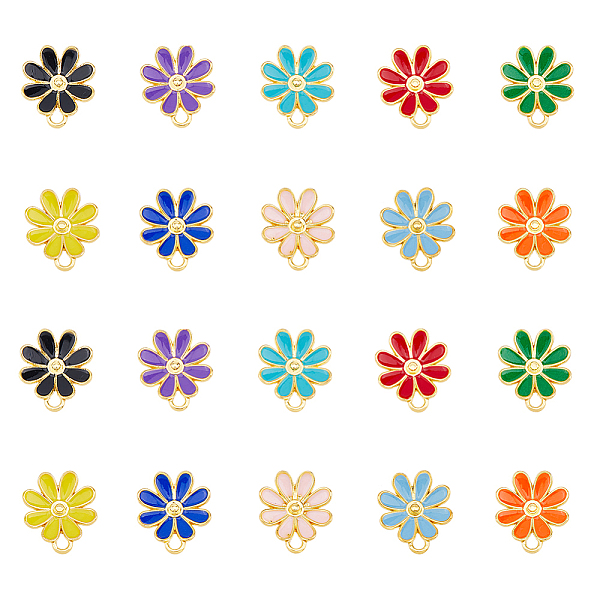 

PandaHall DICOSMETIC 80Pcs 10 Colors Rack Plating Alloy Enamel Pendants, Golden, Flower, Mixed Color, 17x14.5x4.5mm, Hole: 1.5x2.5mm..., Multicolor