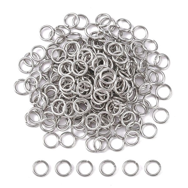 

PandaHall 304 Stainless Steel Open Jump Rings, Stainless Steel Color, 8x1.2mm, Inner Diameter: 5.6mm, about 55pcs/10g 304 Stainless Steel