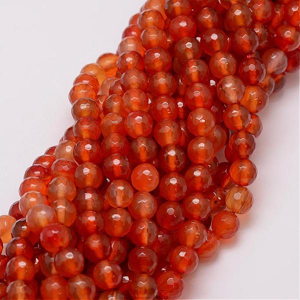 

PandaHall Natural Agate Beads Strands, Dyed, Faceted, Round, Dark Orange, 8mm, Hole: 1mm, about 47pcs/strand, 14 inch Natural Agate Round...