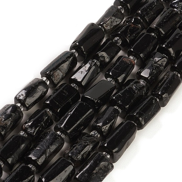 

PandaHall Natural Black Tourmaline Beads Strands, with Seed Beads, Faceted, Column, 5.5~7.5mm, Hole: 0.7mm, about 26~33pcs/strand...