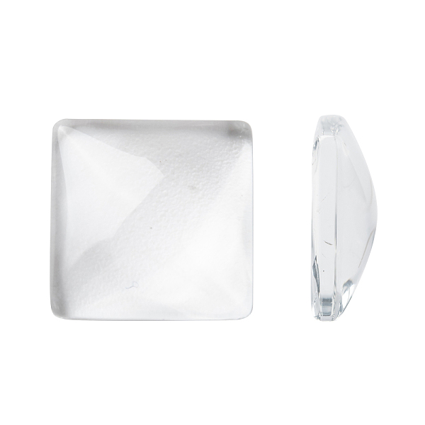 

PandaHall Transparent Glass Square Cabochons, Clear, 15x15x5mm Glass Square Clear