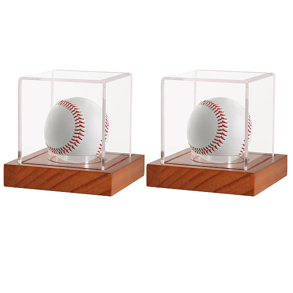 

PandaHall Square Actylic Baseball Display Box, Baseball Storage Case, Clear, 100x100x97mm Acrylic Square Clear