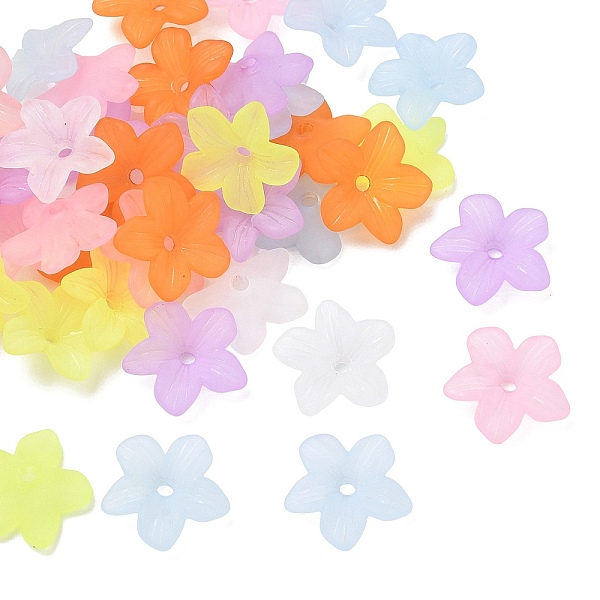 5枚の花弁透明アクリルビーズキャップ