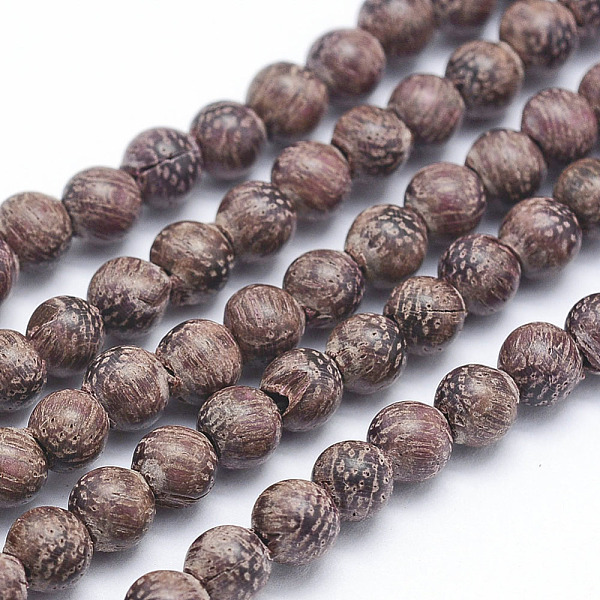 

PandaHall Natural Sandalwood Beads Strands, Round, Dyed, 4~5mm, Hole: 1mm, about 98pcs/strand, 15.55 inch(39.5cm) Sandalwood Round Brown
