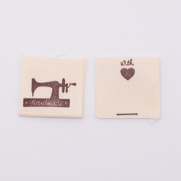 

PandaHall Cotton Sewing Labels, Cloth Labels, for Sewing, Knitting, Crafts, Word Handmade, Khaki, Sewing Theme Pattern, 39x21x0.3mm Cotton..., Yellow