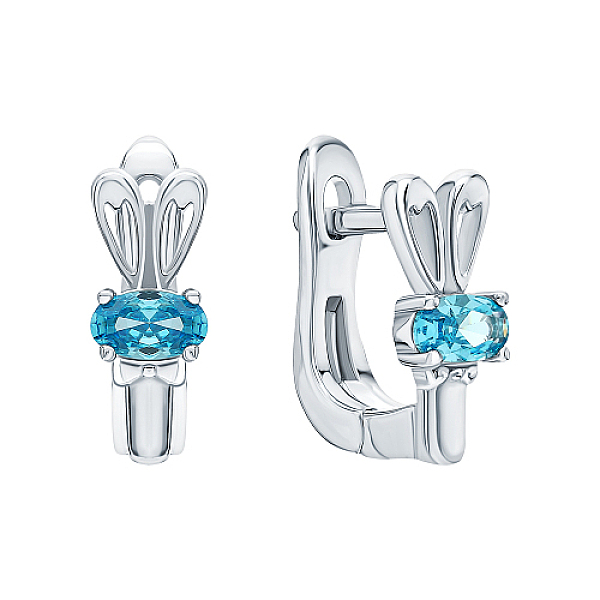 

PandaHall Rhodium Plated 925 Sterling Silver Micro Pave Cubic Zirconia Hoop Earrings, Rabbit, Platinum, 15x5mm Sterling Silver Rabbit