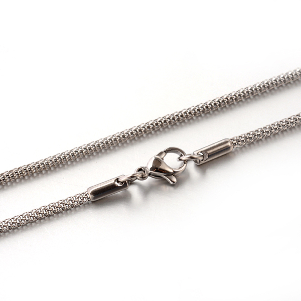 

PandaHall 304 Stainless Steel Lantern Chain Necklaces, Stainless Steel Color, 17.5 inch(45cm), 2mm 304 Stainless Steel