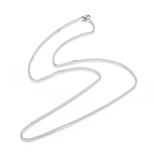 

PandaHall Unisex 304 Stainless Steel Curb Chain/Twisted Chain Necklaces, with Lobster Claw Clasps, Stainless Steel Color, 23.4 inch(59.5cm)...
