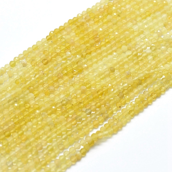

PandaHall Natural Yellow Opal Gradient Beads Strands, Gradient Style, Round, Faceted, 3mm, Hole: 0.5mm, about 153pcs/strand, 15.35 inch...