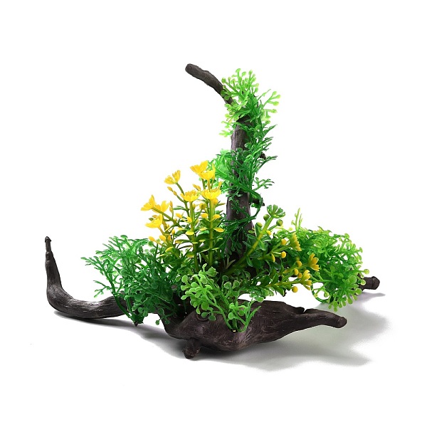 

PandaHall Plastic Artificial Tree Root Plants Decor, for Fish Tank, Aquarium, Amphibian Habitat Hideout, Green, 140x140x100mm Plastic Others...