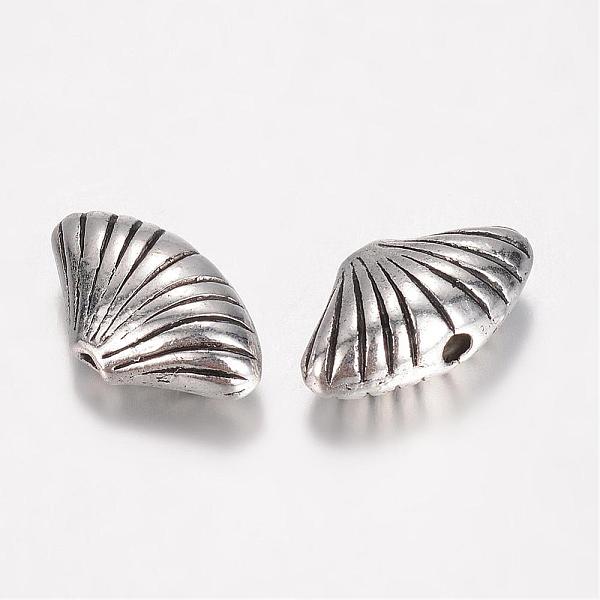 

PandaHall Tibetan Style Alloy Beads, Shell, Antique Silver, 8x13.5x5mm, Hole: 1.5mm Alloy Shell Shape