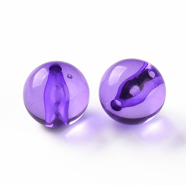 

PandaHall Transparent Acrylic Beads, Round, Blue Violet, 16x15mm, Hole: 2.8mm, about 220pcs/500g Acrylic Round