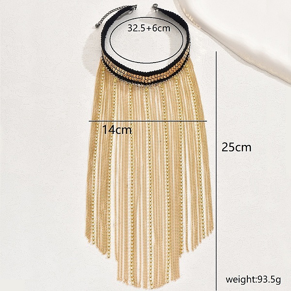 

PandaHall Tassel Chain Necklaces for Women Iron Gold
