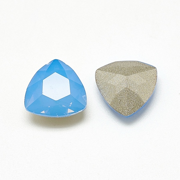 

PandaHall DIY Pointed Back K9 Glass Rhinestone Cabochons, Random Color Back Plated, Faceted, Triangle, Sapphire Opal, 12x12x4.5mm Glass..., Blue