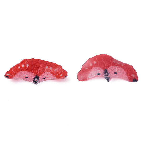 

PandaHall Plastic Pendants, Leaf, Red, 18x33x4mm, Hole: 1.2mm Plastic Leaf Red