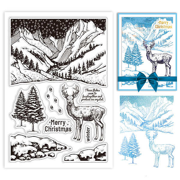 

PandaHall Custom PVC Plastic Clear Stamps, for DIY Scrapbooking, Photo Album Decorative, Cards Making, Deer, 160x110x3mm Plastic Deer Clear