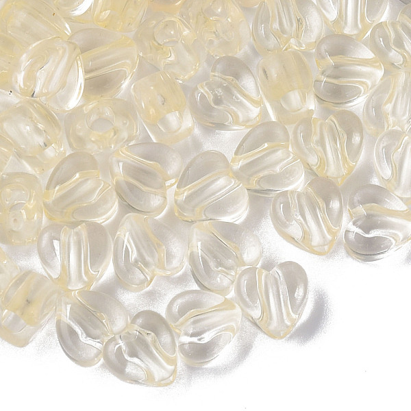 

PandaHall Transparent Acrylic Beads, Heart, Wheat, 8x8.5x5.5mm, Hole: 2.5mm, about 2030pcs/500g Acrylic Heart Orange