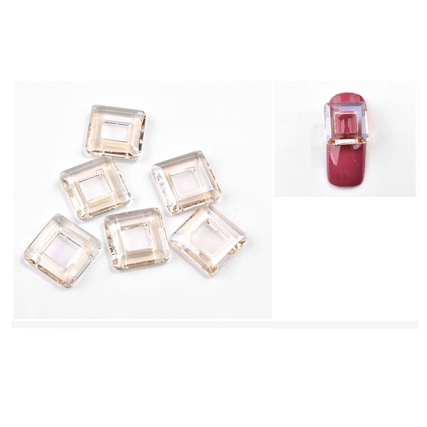 

PandaHall Glass Rhinestone Square Diamond, Nail Art Decoration Accessories, Square, Lavender Blush, 1x1cm Rhinestone Square Pink