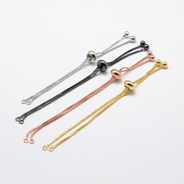 

PandaHall Rack Plating Brass Chain Bracelet Making, Long-Lasting Plated, Slider Bracelets Making, Cadmium Free & Lead Free, Mixed Color...