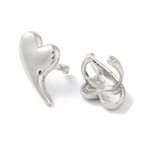 

PandaHall Rack Plating Brass Cuff Ring Finding, Cadmium Free & Lead Free, Long-Lasting Plated, Heart, Platinum, 18.5x15.5x12mm, Hole: 1mm...