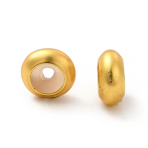 

PandaHall Rack Plating Alloy Stopper Beads, with Rubber, Rondelle, Matte Gold Color, 7x3mm, Hole: 1.4mm Alloy Rondelle