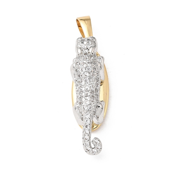 Pendenti in ottone con micro pavé di zirconi cubici trasparenti