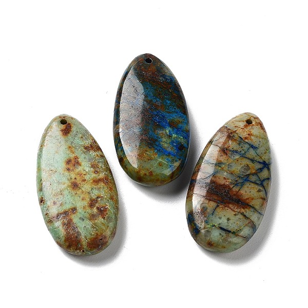 

PandaHall Natural Chrysocolla Pendants, Teardrop Charms, 40x20x8mm, Hole: 1.5mm Chrysocolla Teardrop