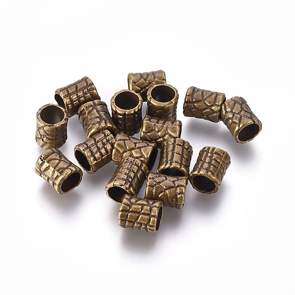 

PandaHall Tibetan Style Beads, Zinc Alloy Beads, Lead Free & Nickel Free & Cadmium Free, Antique Bronze Color, 7x6mm, Hole: 4mm Alloy Column
