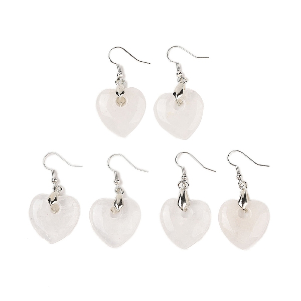 Natutal Quartz Crystal Dangle Earrings