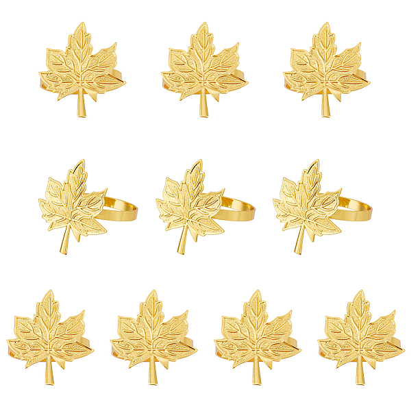 

PandaHall Maple Leaf Alloy Napkin Rings, Napkin Holder Adornment, Restaurant Daily Accessaries, Golden, 5x41.5mm, Inner Diameter: 39mm Alloy...