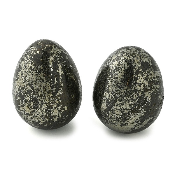 

PandaHall Natural Black Stone, No Hole/Undrilled, Egg Shape, 38~38.5x49.5~51mm Black Stone Egg