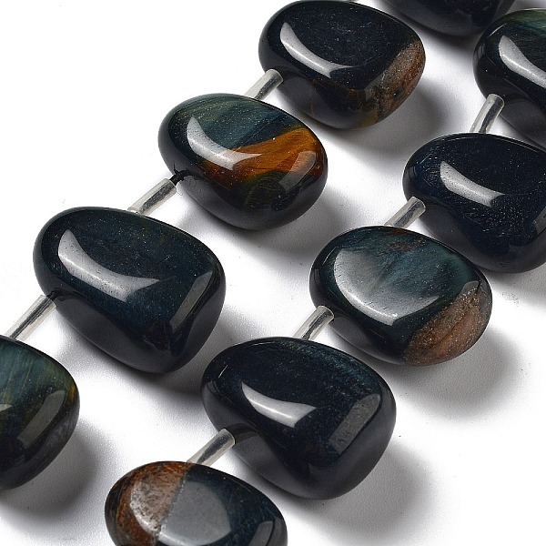 

PandaHall Natural 3-Color Tiger Eye Beads Strands, Dyed, Teardrop, Top Drilled, 22.5~26x14.5~19x12~14.5mm, Hole: 0.9mm, about 8~9pcs/strand...