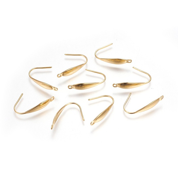 

PandaHall 304 Stainless Steel Earring Hooks, with Vertical Loop, Real 24K Gold Plated, 21x4.5mm, Hole: 1.2mm, 20 Gauge, Pin: 0.8mm 304...