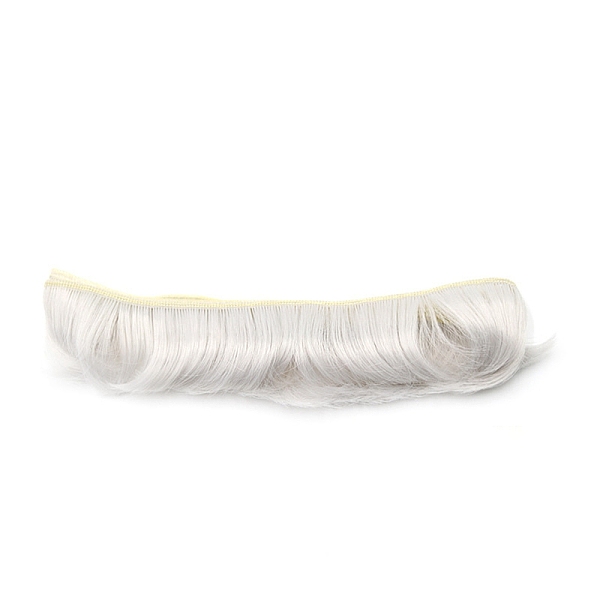 PandaHall High Temperature Fiber Short Bangs Hairstyle Doll Wig Hair, for DIY Girl BJD Makings Accessories, White, 1.97 inch(5cm) High...