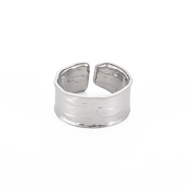 

PandaHall 304 Stainless Steel Plain Band Open Cuff Ring for Women, Stainless Steel Color, US Size 9 1/4(19.1mm) 304 Stainless Steel