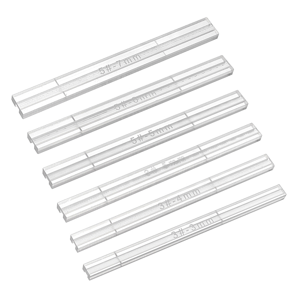 

PandaHall 6 Pcs 6 Sizes Acrylic Zipper Guides Tool, Clear Zipper Guide Spill Proof Tool for Handcrafting Bags or Clothes Zips Acrylic Clear