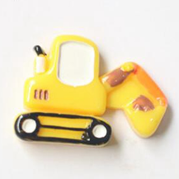 

PandaHall Opaque Cute Vehicle Resin Cabochons, Excavator, Yellow, 26x16mm Resin Vehicle Yellow