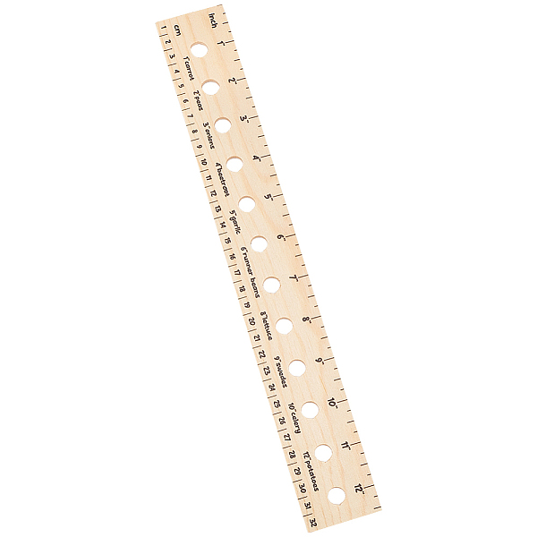

PandaHall BENECREAT Wooden Plant Spacing Ruler with Holes, 12.5x1.7inch Portable Plant Spacer Planter Tool for Precise Spacing and Planting..., Orange